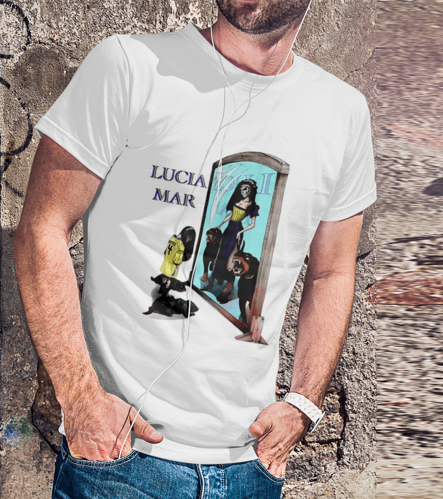 Dungeon Crawler Carl Lucia Mar Mirror Reflection With Dogs T-Shirt