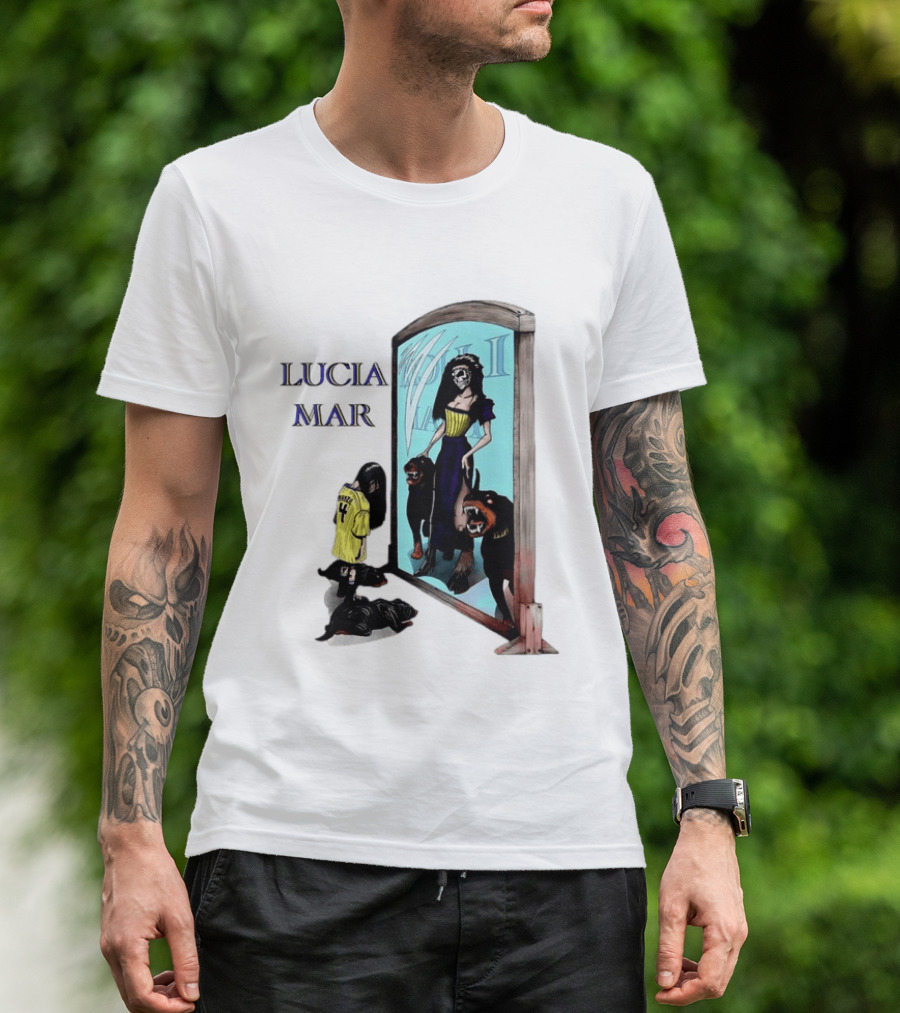 Dungeon Crawler Carl Lucia Mar Mirror Reflection With Dogs T-Shirt