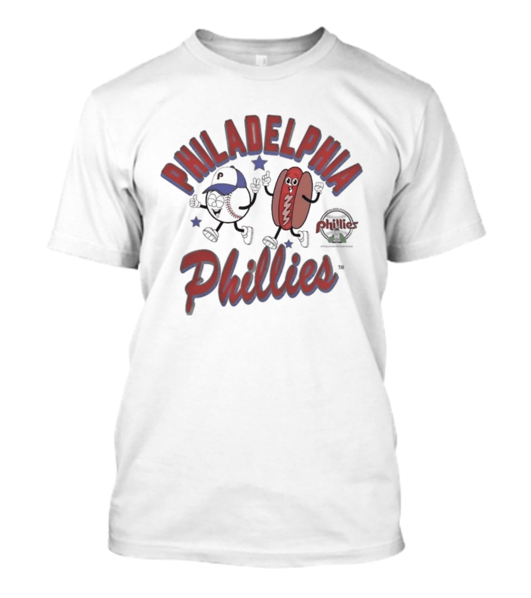 Philadelphia Phillies Baseball Hot Dog Snack Mitchell & Ness Preschool T-Shirt