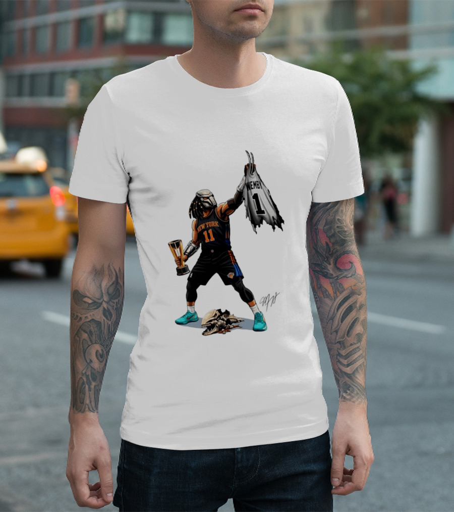 Jalen Brunson New York Knicks Wemby NBA Basketball Cartoon 11 Trophy T-Shirt
