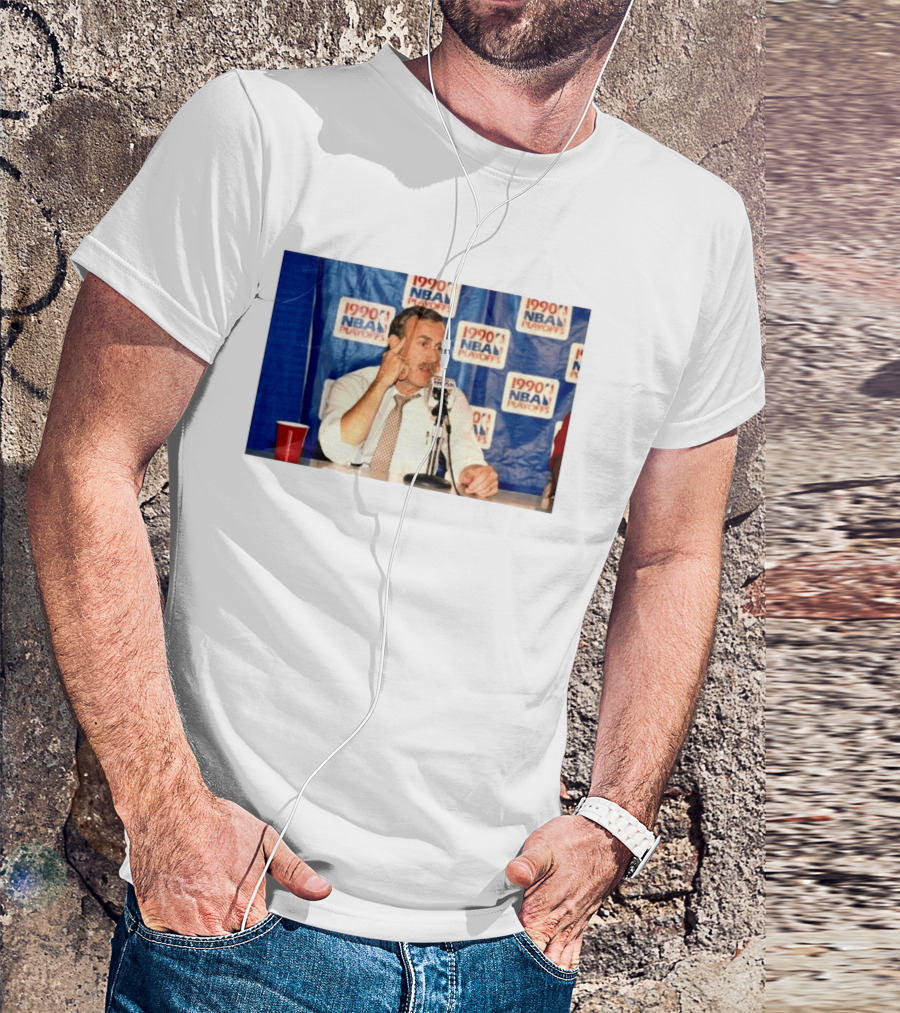 1990 NBA Playoffs Rick Adelman Press Conference T-Shirt