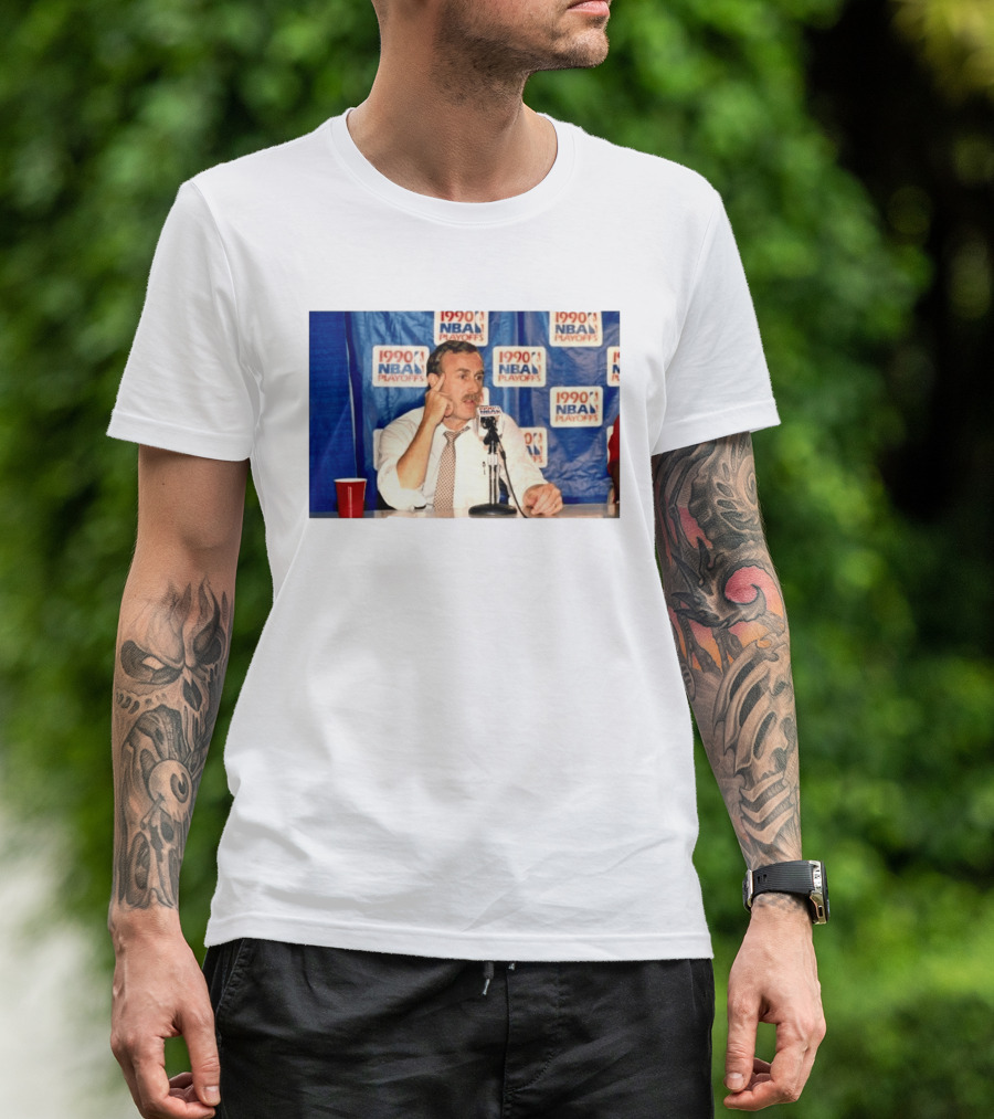 1990 NBA Playoffs Rick Adelman Press Conference T-Shirt