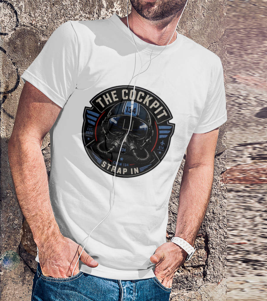 The Cockpit Strap In Crew 134 Football Helmet Est 2026 134 614 T-Shirt