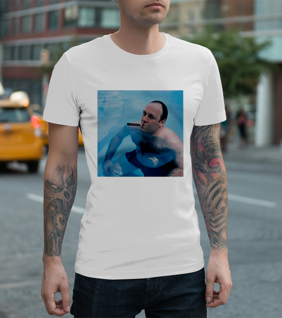 Tony Soprano The Sopranos Pool Scene Cigar Water Moment T-Shirt