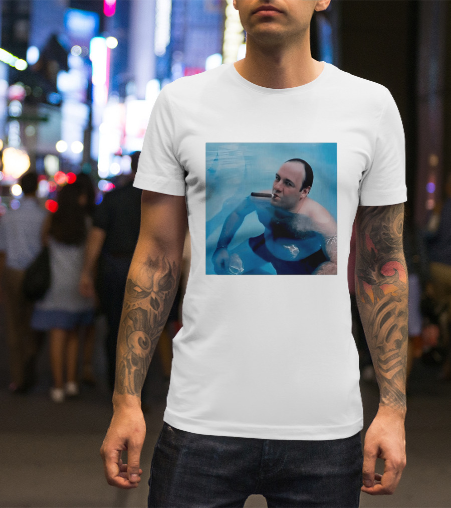 Tony Soprano The Sopranos Pool Scene Cigar Water Moment T-Shirt