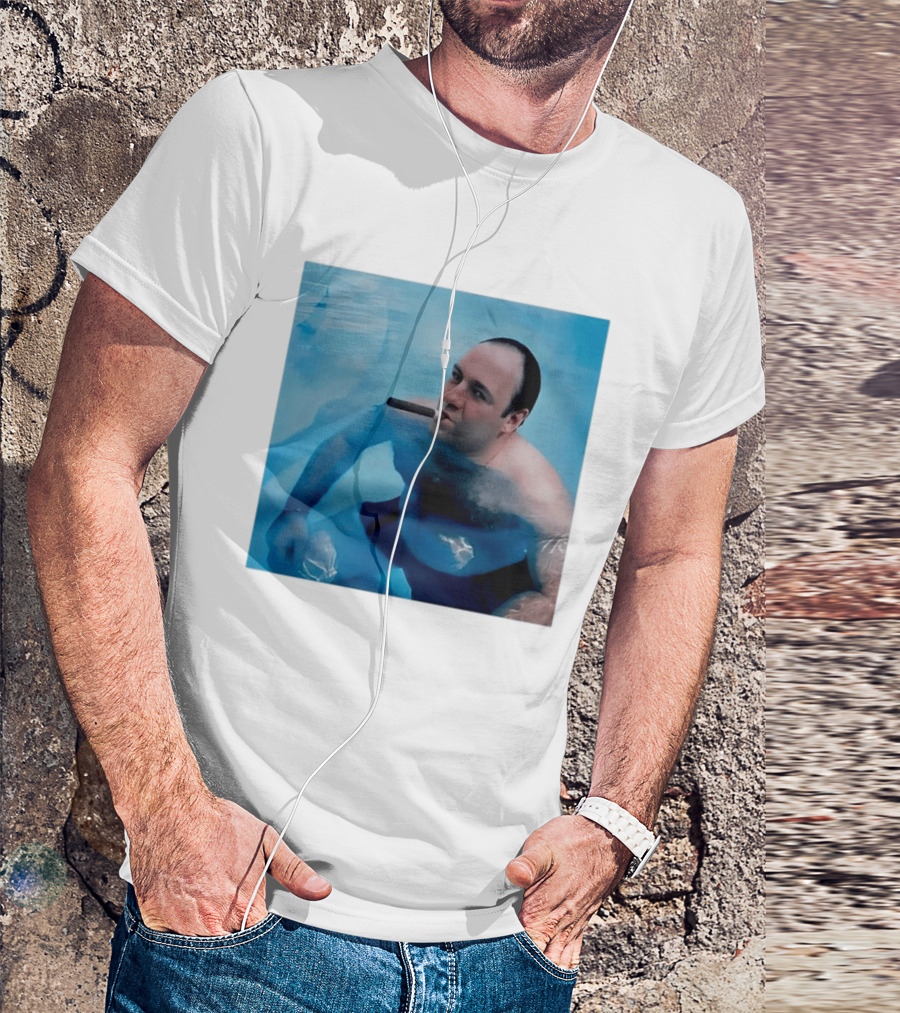 Tony Soprano The Sopranos Pool Scene Cigar Water Moment T-Shirt