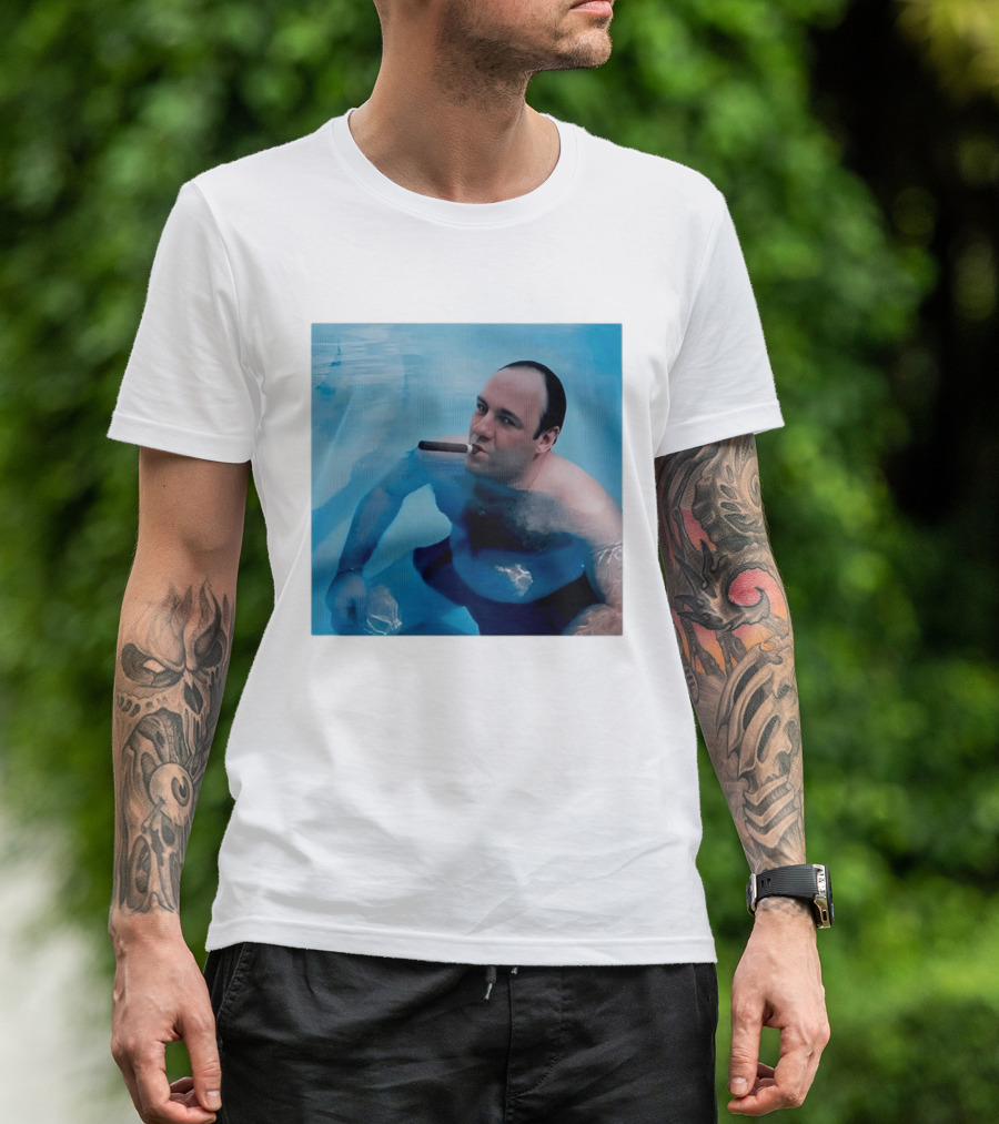 Tony Soprano The Sopranos Pool Scene Cigar Water Moment T-Shirt