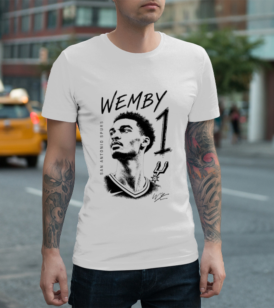 Wemby 1 Victor Wembanyama San Antonio Spurs Star T-Shirt