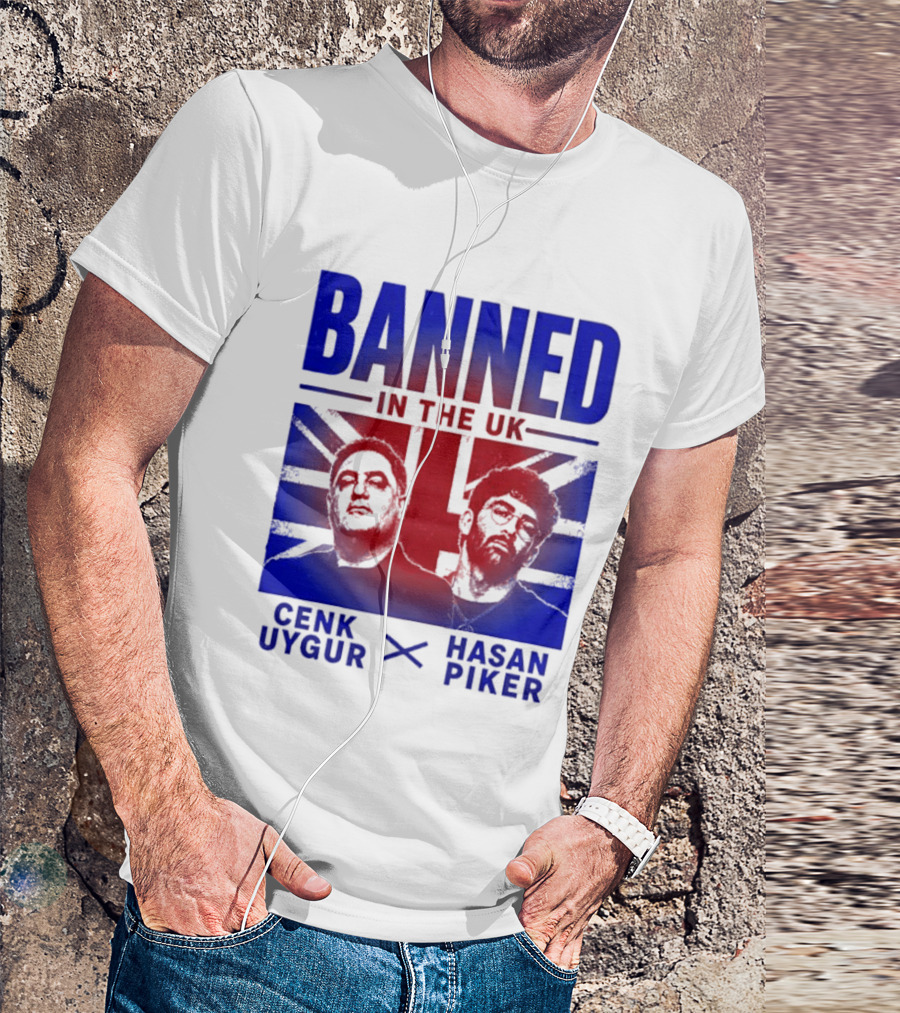 Banned In The UK Cenk Uygur Hasan Piker Union Jack T-Shirt