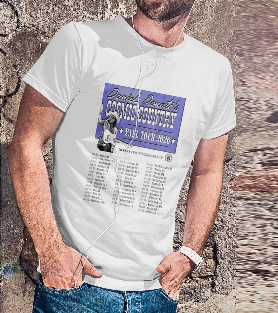 Daniel Donato Cosmic Country Fall Tour 2026 With Tour Dates T-Shirt