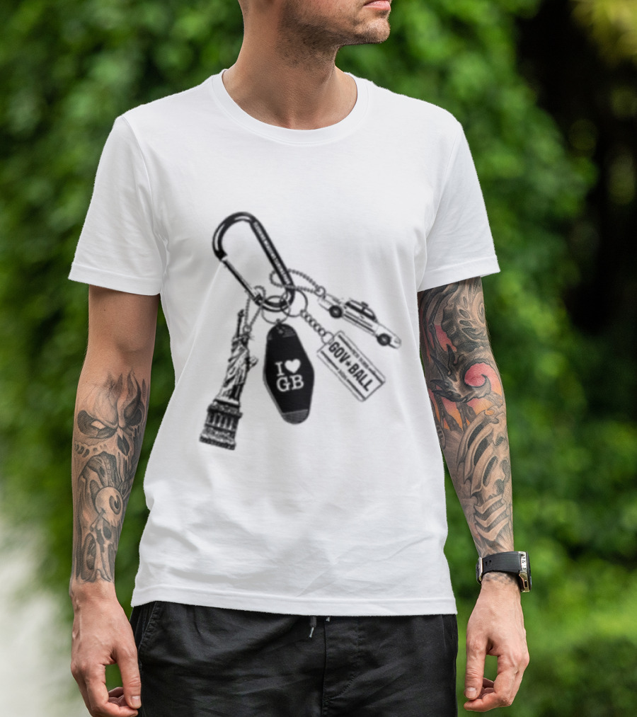 Governors Ball Music Festival 2023 Keychain Lineup Essentials T-Shirt