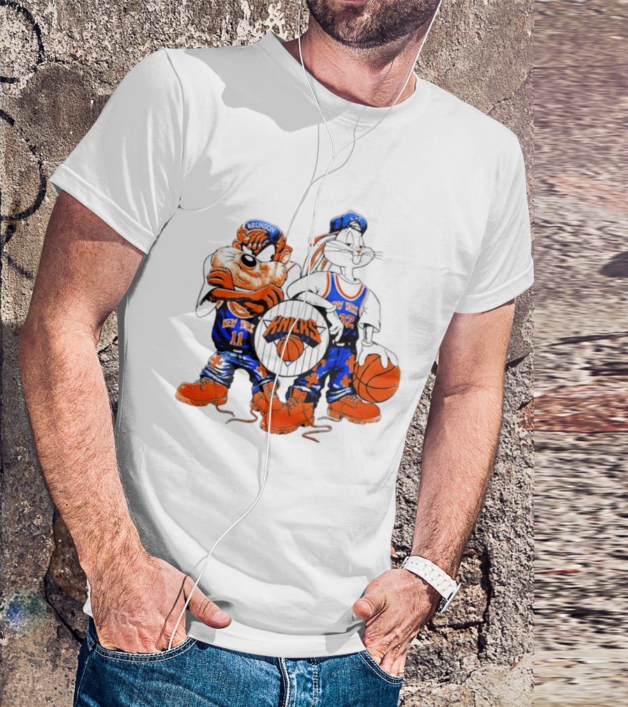 Taz Bugs Bunny New York Knicks Brunson Anthony Towns NBA T-Shirt