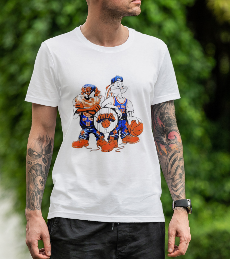 Taz Bugs Bunny New York Knicks Brunson Anthony Towns NBA T-Shirt