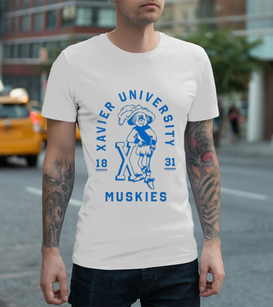Xavier University Muskies Blue Blob 1831 T-Shirt