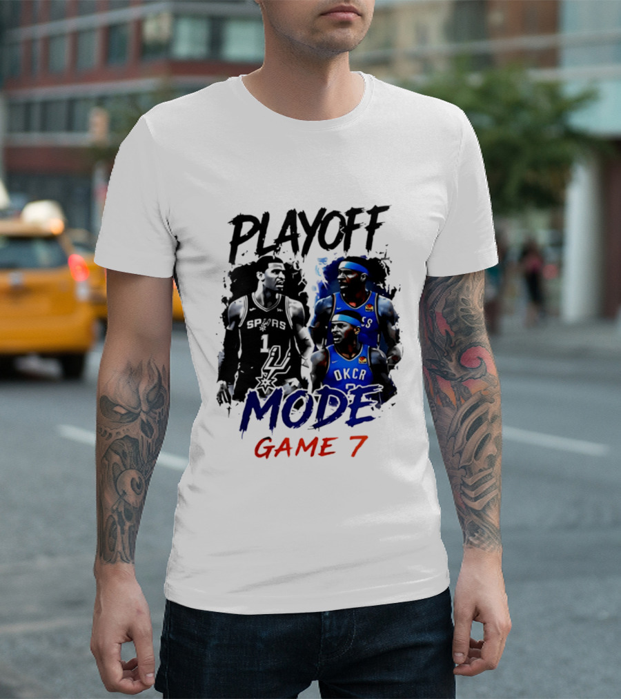 Playoff Mode Game 7 Victor Wembanyama San Antonio Spurs Vs Shai Gilgeous Alexander Oklahoma City Thunder T-Shirt