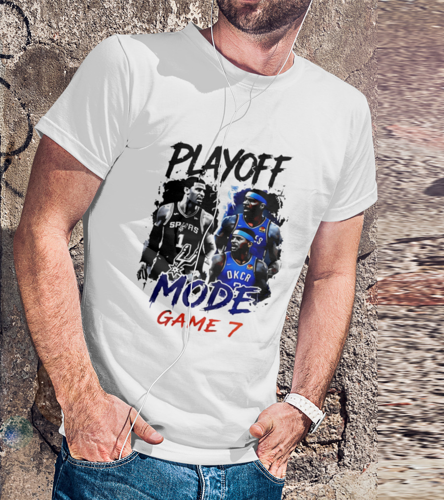Playoff Mode Game 7 Victor Wembanyama San Antonio Spurs Vs Shai Gilgeous Alexander Oklahoma City Thunder T-Shirt