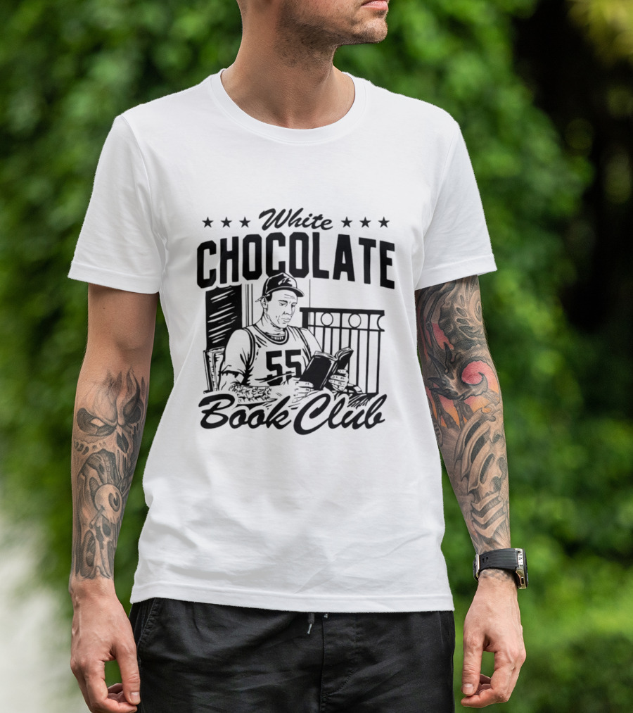 White Chocolate Book Club 55 Star Jersey Reader T-Shirt