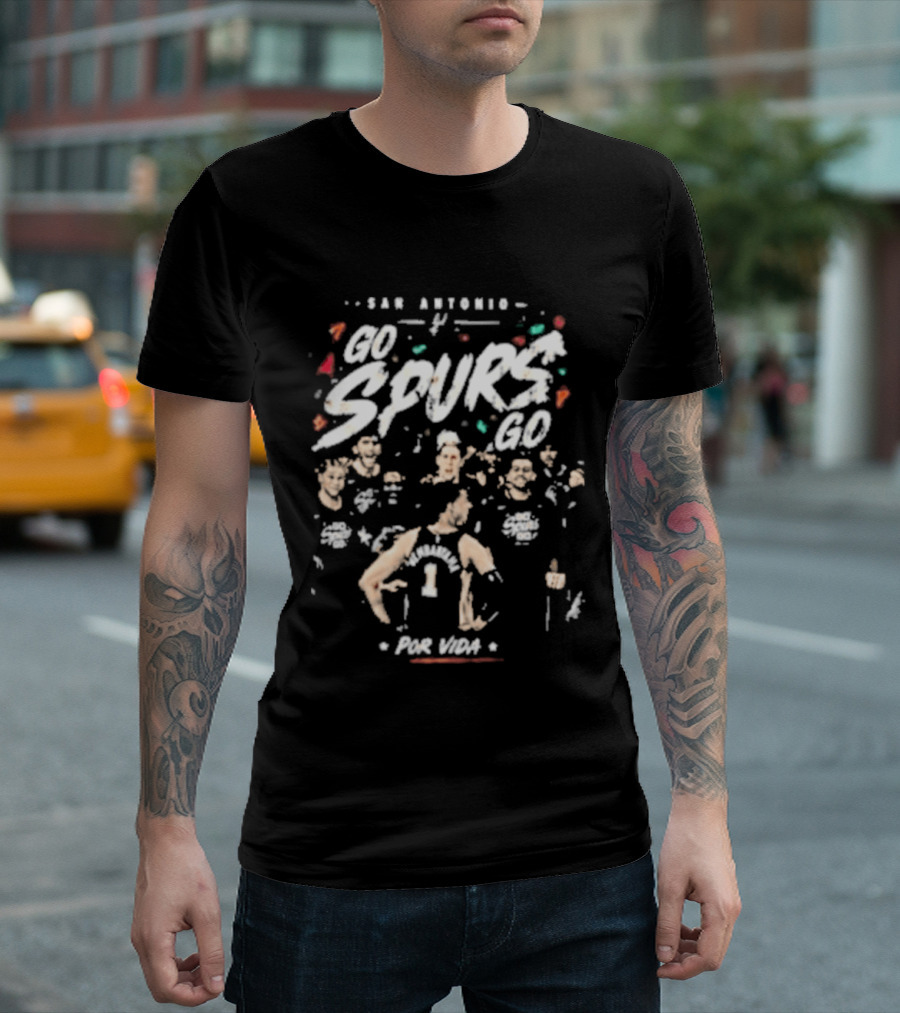 San Antonio Spurs Wembanyama Por Vida Spurs 60 Basketball Team T-Shirt