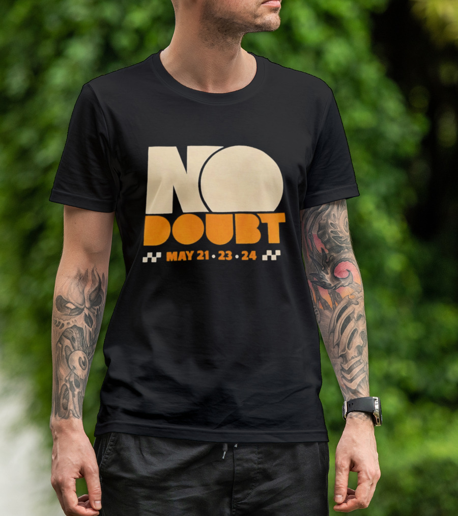 No Doubt Tour May 21 23 24 Checkered T-Shirt