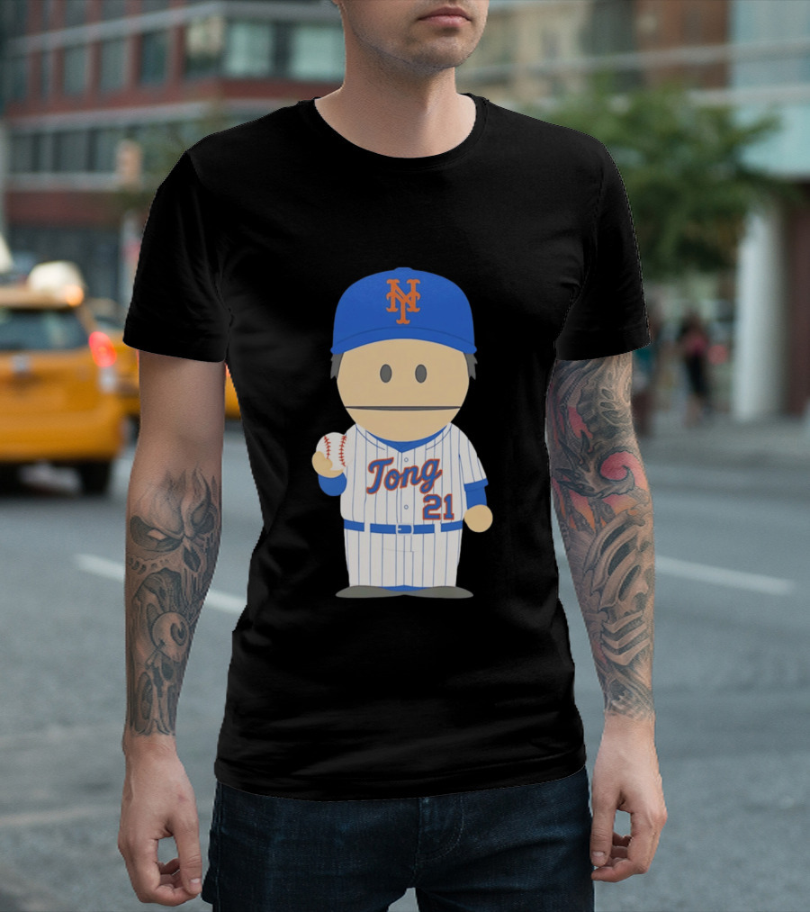 New York Mets Jonah Tong Canadian Canon 21 Baseball T-Shirt