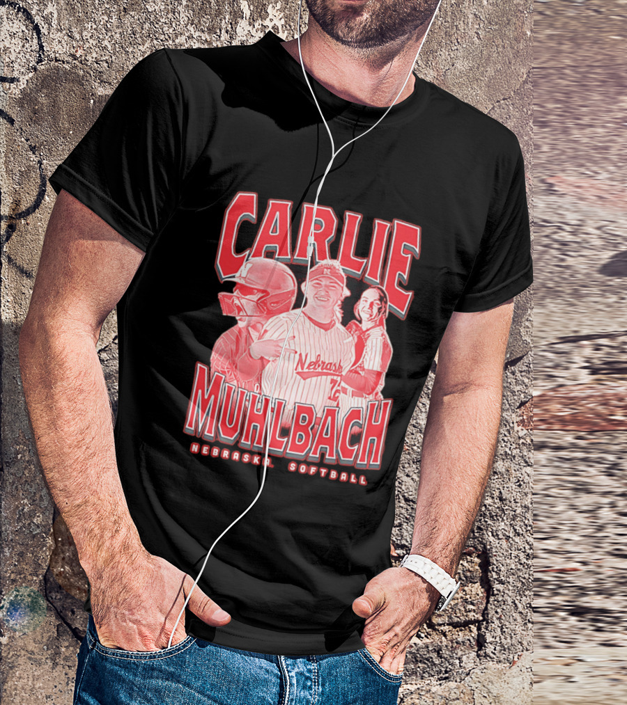 Carlie Muhlbach Nebraska Softball Vintage 90s T-Shirt