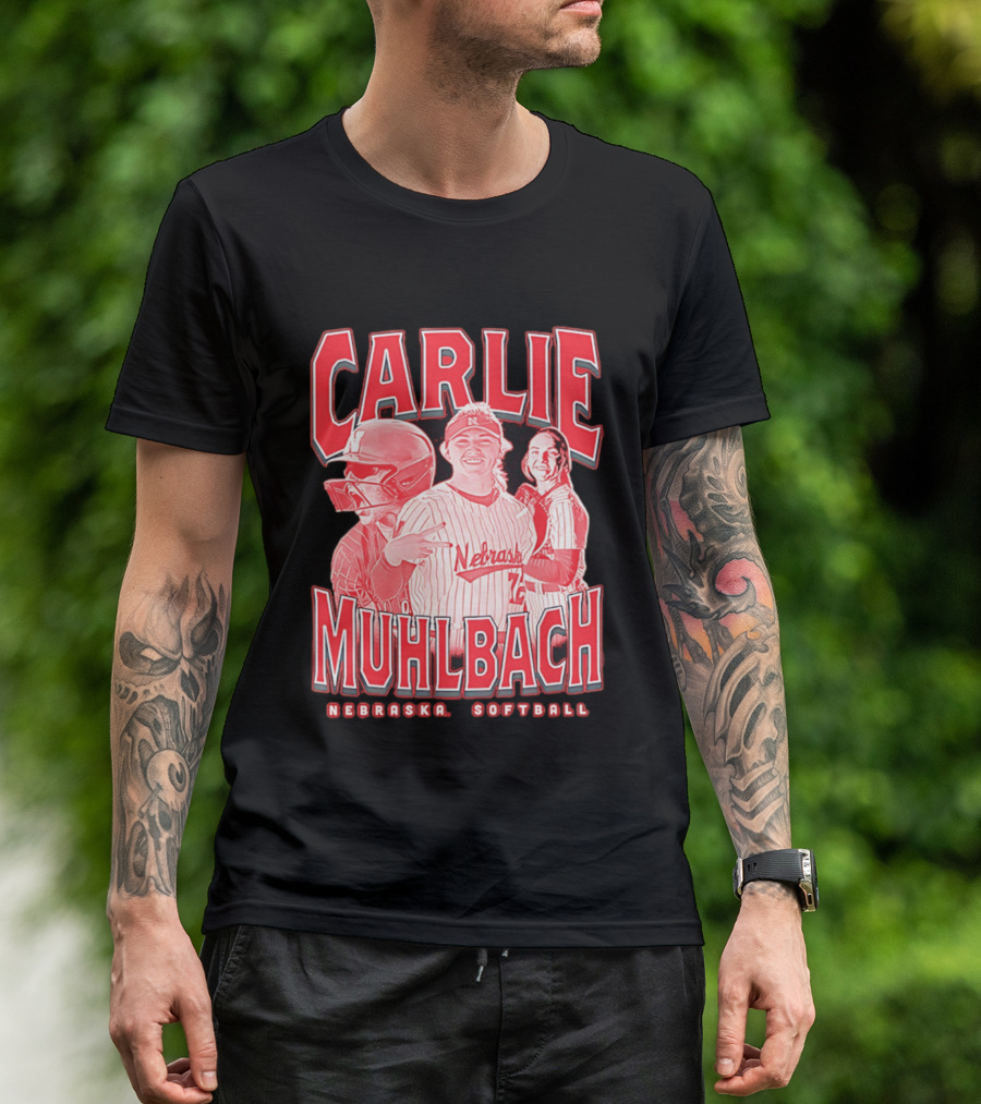 Carlie Muhlbach Nebraska Softball Vintage 90s T-Shirt