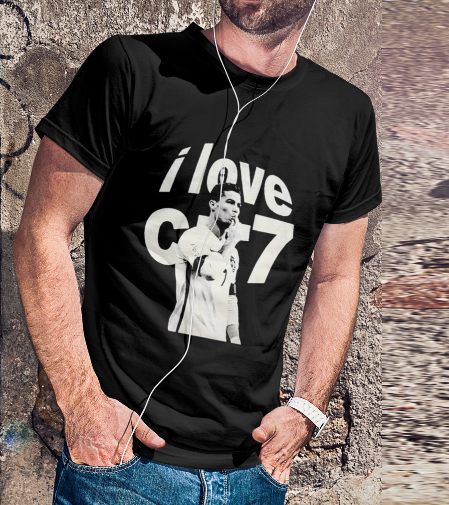 Cristiano Ronaldo I Love CR7 Image Al Nassr GOAT T-Shirt