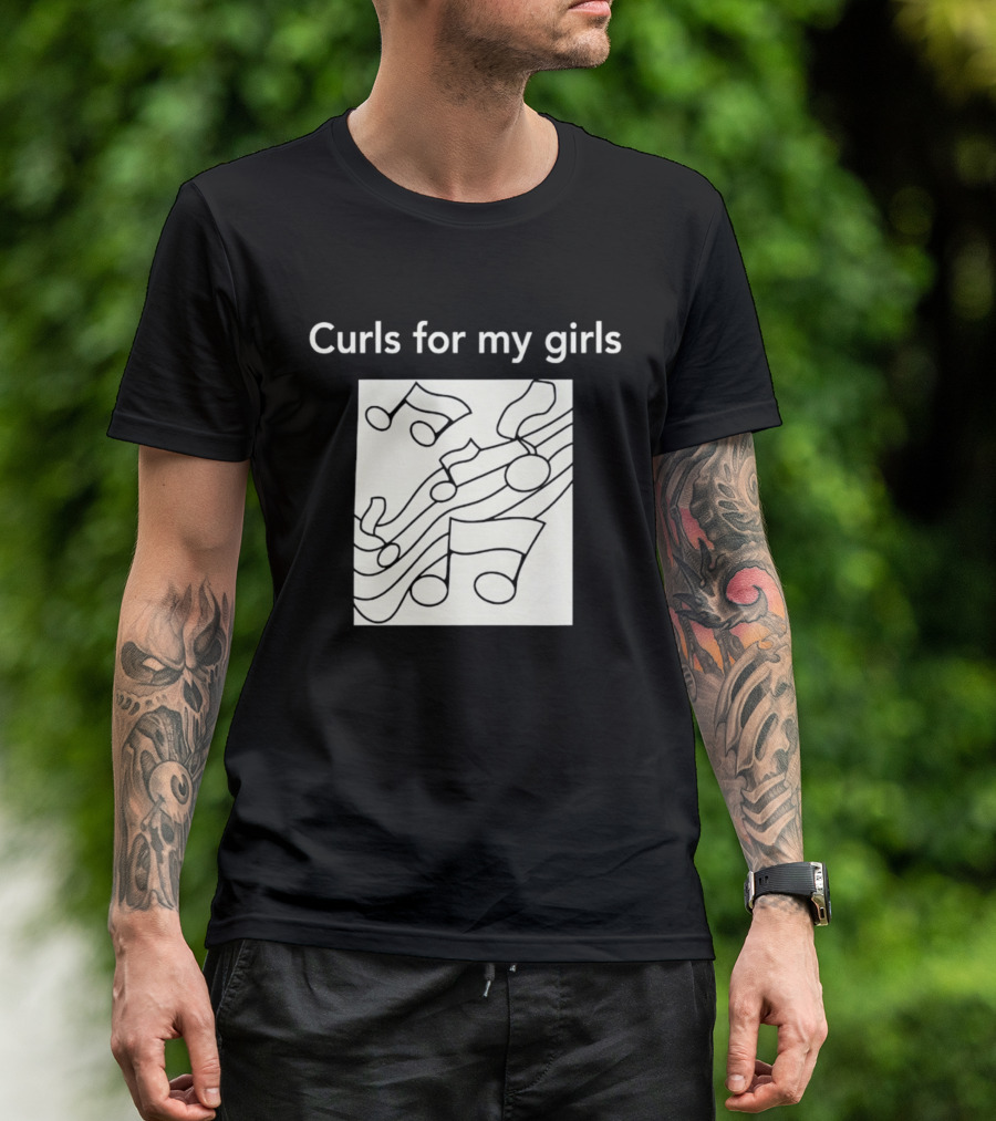 Curls For My Girls Music Notes T-Shirt