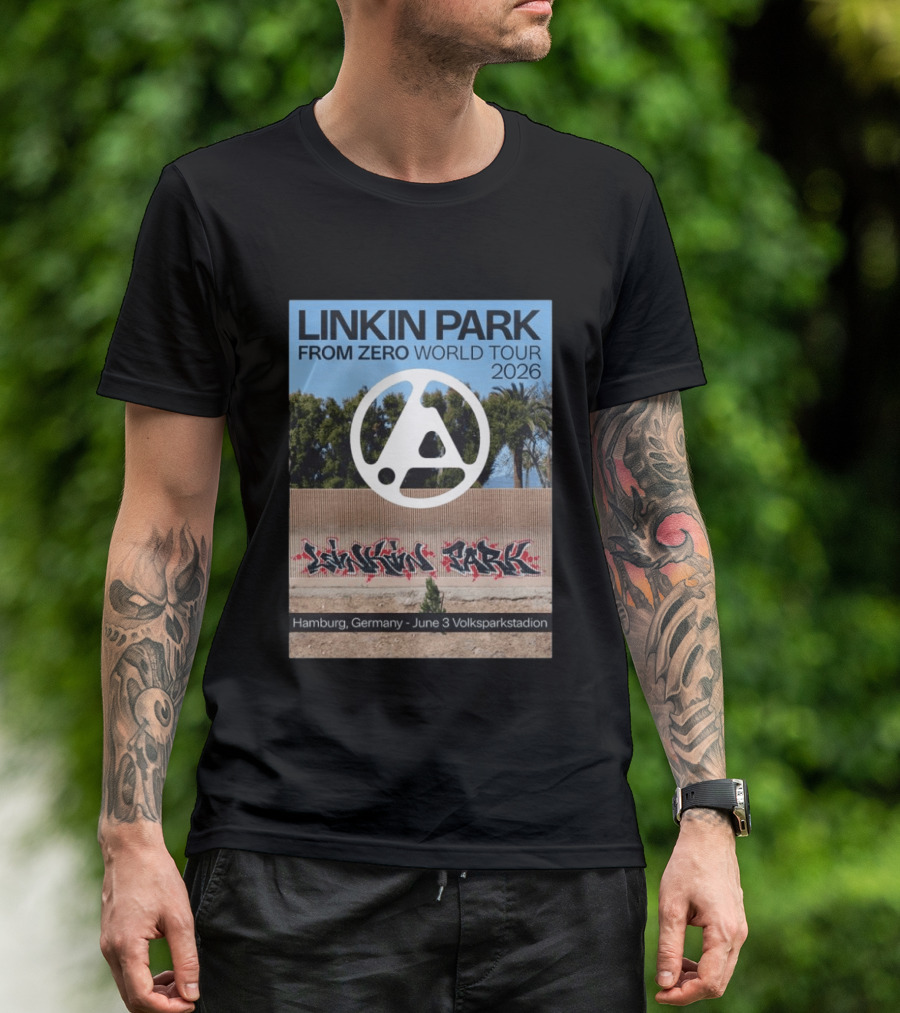 Linkin Park From Zero World Tour 2026 Hamburg Germany June 3 Volksparkstadion T-Shirt