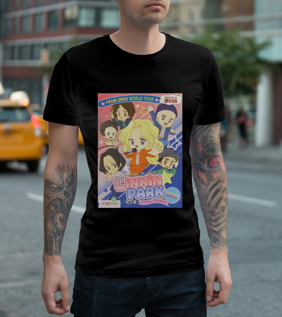 Linkin Park From Zero World Tour Issue No. 93 Lyon France Groupama Stadium June 16 2026 T-Shirt