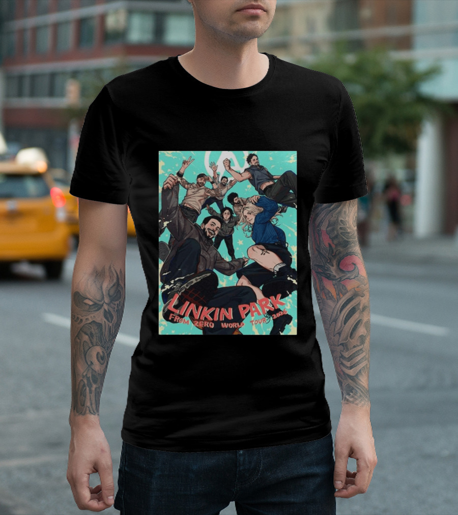 Linkin Park From Zero World Tour 2026 Munich Anime Style Concert T-Shirt