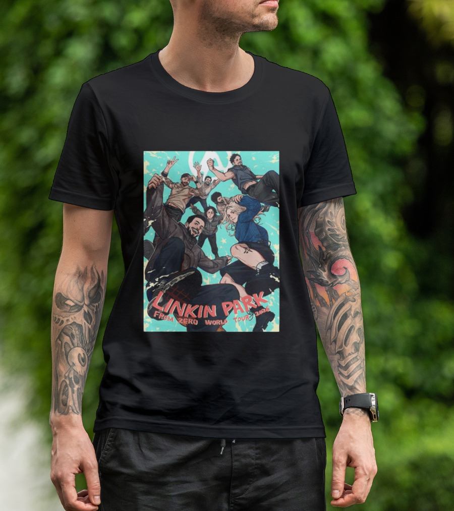 Linkin Park From Zero World Tour 2026 Munich Anime Style Concert T-Shirt