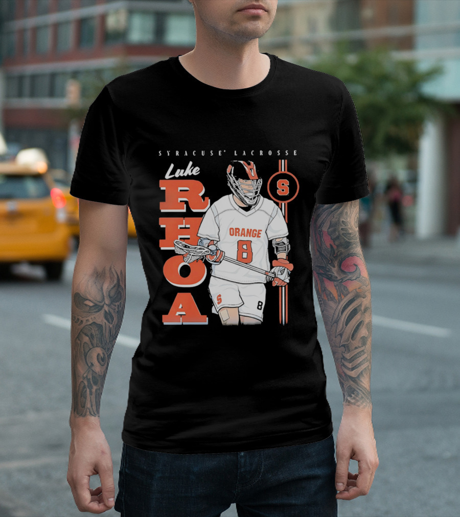 Luke Rhoa Syracuse Lacrosse Orange NCAA 8 T-Shirt