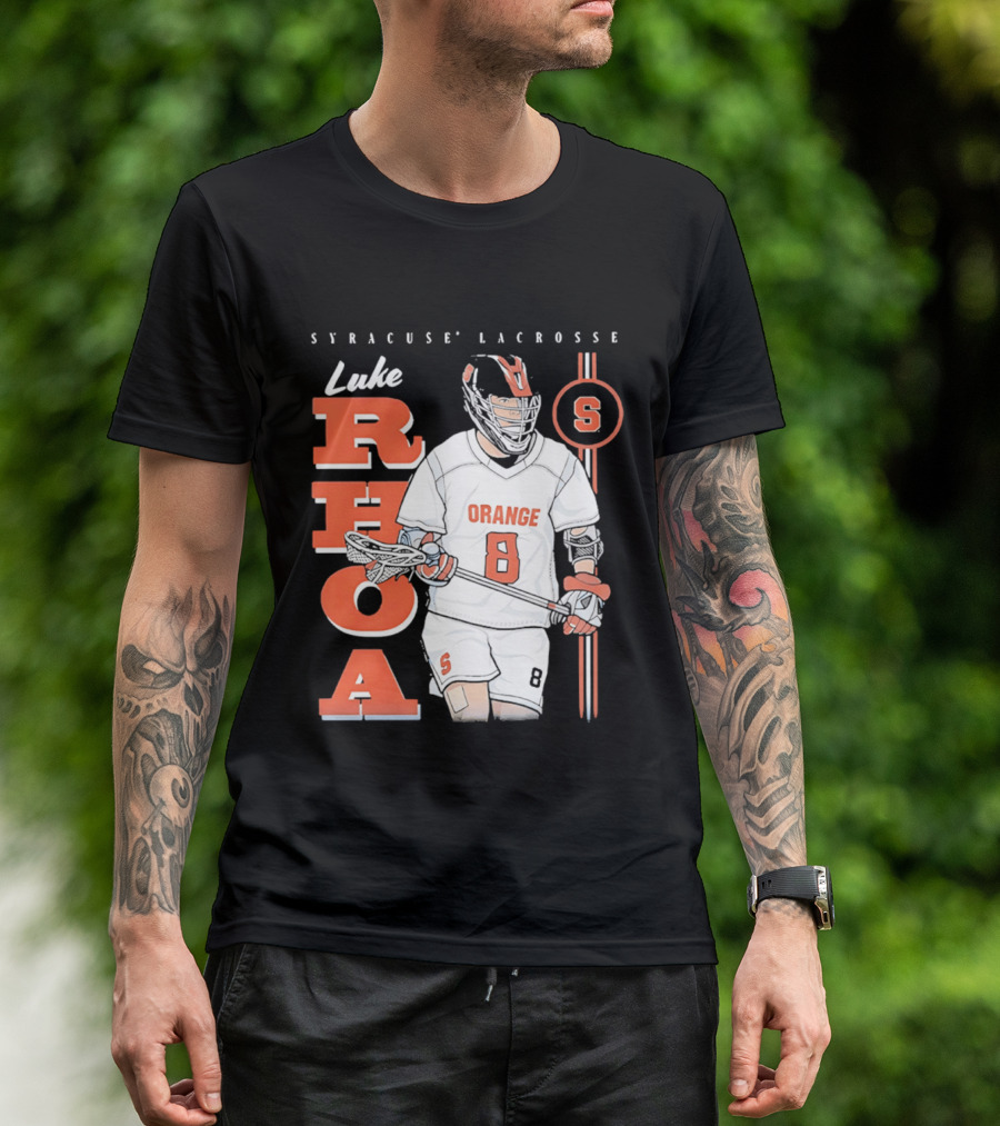 Luke Rhoa Syracuse Lacrosse Orange NCAA 8 T-Shirt