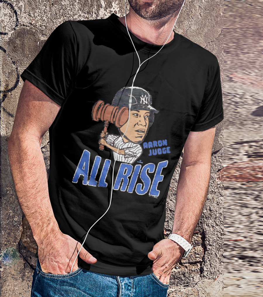 New York Yankees Aaron Judge All Rise Caricature Tri Blend T-Shirt