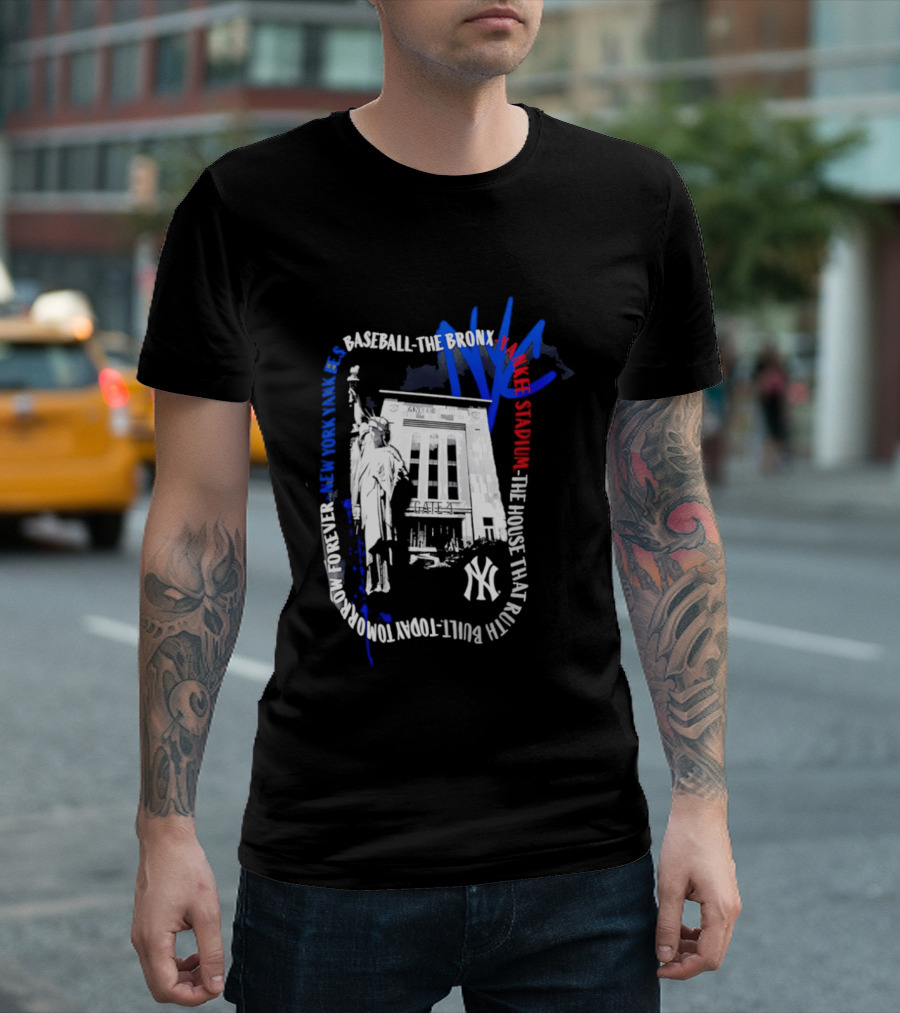 New York Yankees Baseball NYC The Bronx Yankee Stadium The House That Ruth Built T-Shirt