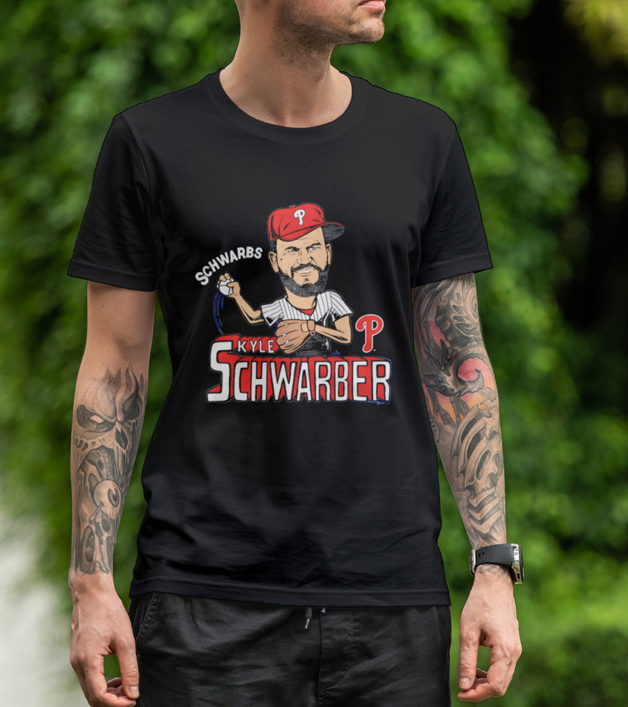 Philadelphia Phillies Kyle Schwarber Caricature Schwarbs Tri Blend T-Shirt
