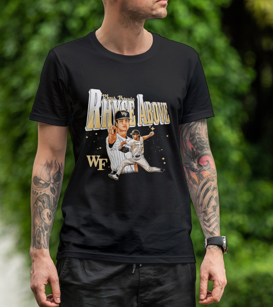 Rhys Bowie Wake Forest WF Baseball Rhys Above T-Shirt