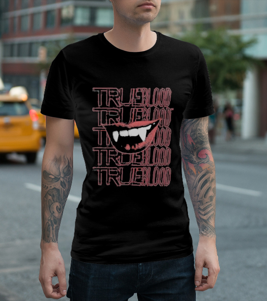 True Blood Vampire Fangs High Waisted Style Collection T-Shirt
