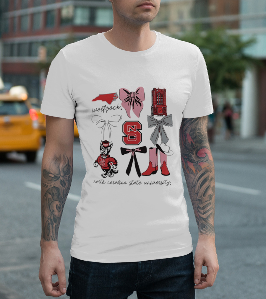 NC State Wolfpack Bows Boots North Carolina State University T-Shirt