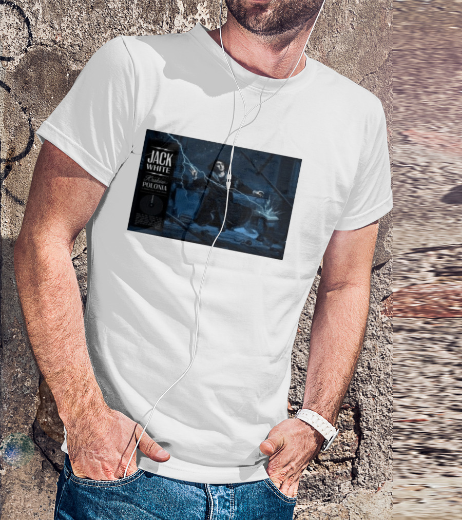 Jack White Kraków Polonia Tour June 2 2026 With Lightning And Figure T-Shirt