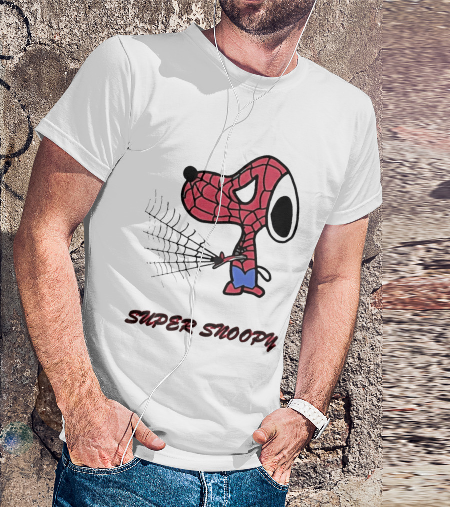 Super Snoopy Spider Man Mashup Pop Culture T-Shirt