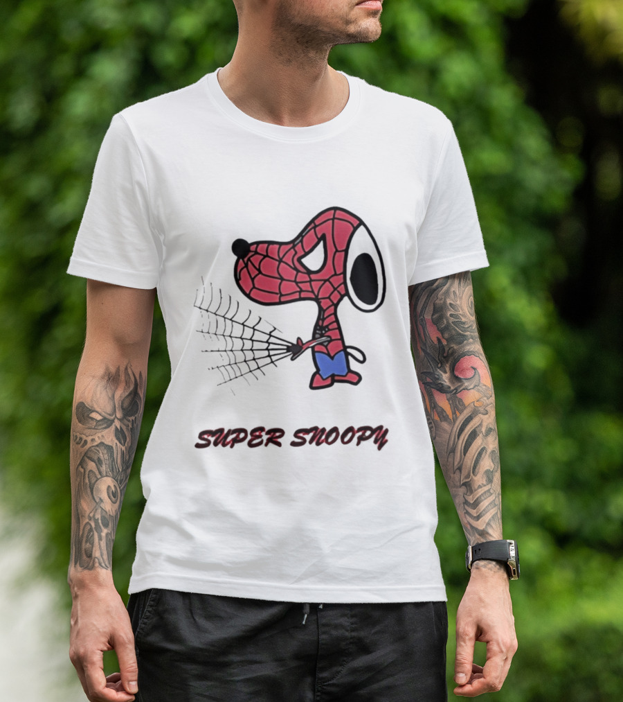 Super Snoopy Spider Man Mashup Pop Culture T-Shirt