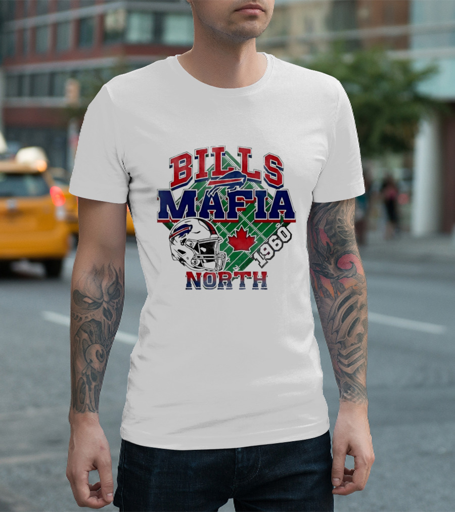 Bills Mafia North 1960 Helmet Maple Leaf T-Shirt