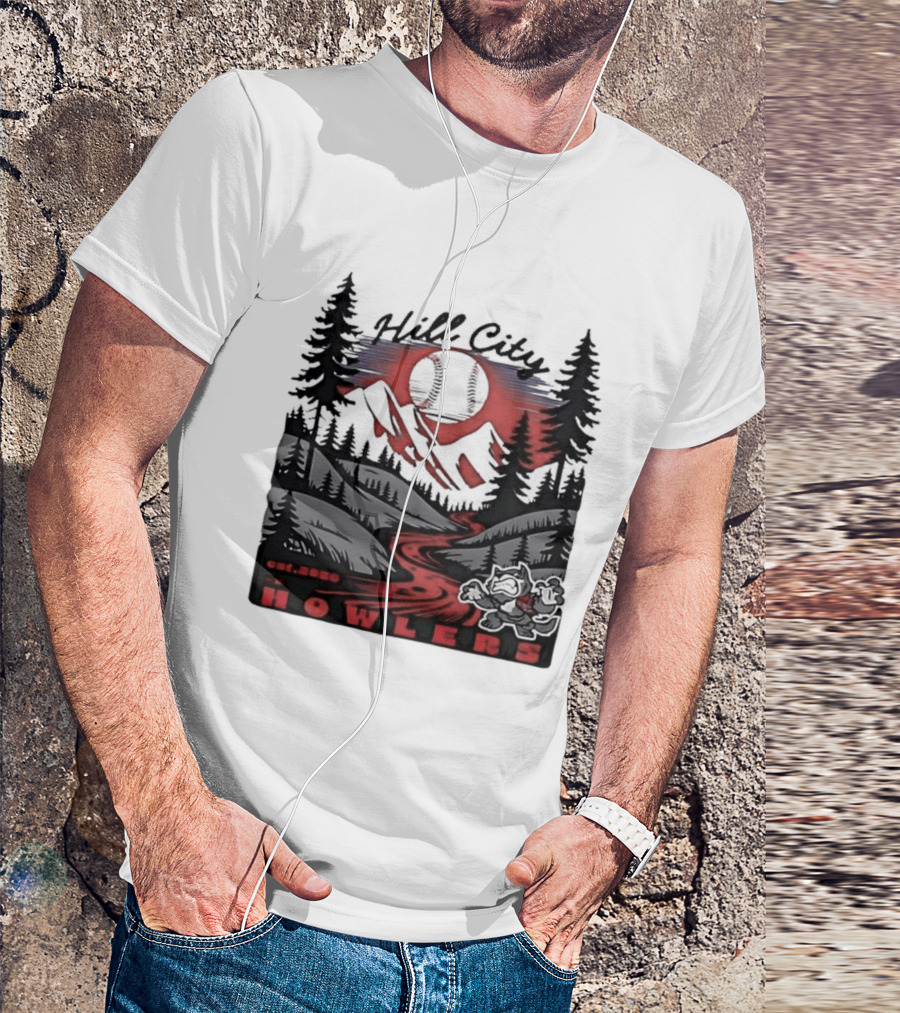 Hill City Howlers Est 2020 Mountain Pine Tree Forest Nature Sports T-Shirt