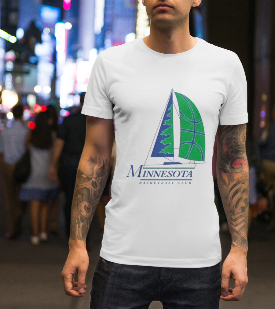 Minnesota Basketball Club Sailing Boat And Hoop T-Shirt