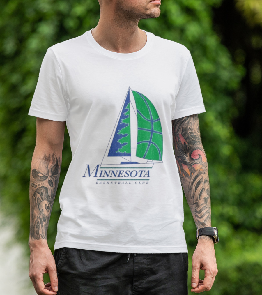 Minnesota Basketball Club Sailing Boat And Hoop T-Shirt