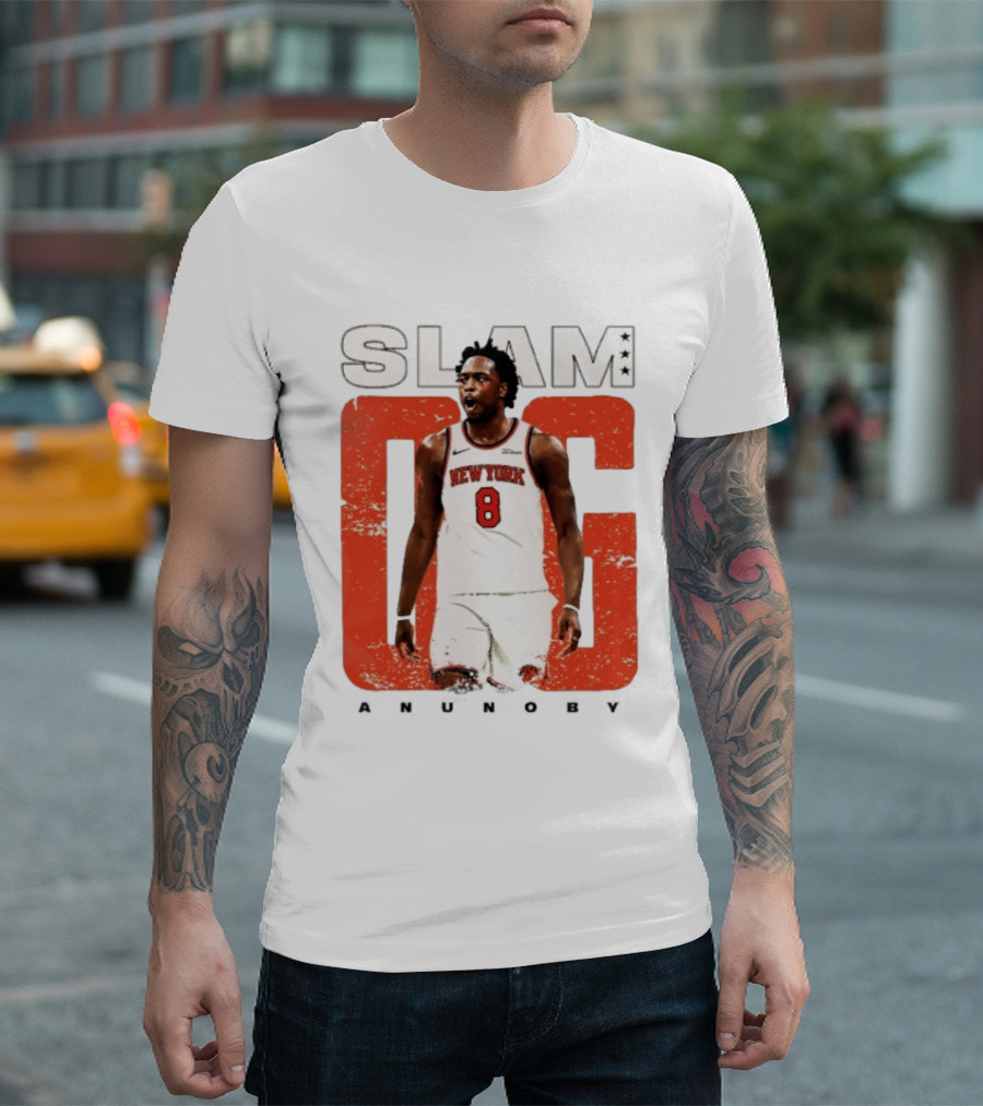 SLAM New York Knicks OG Anunoby NBA Basketball 8 T-Shirt