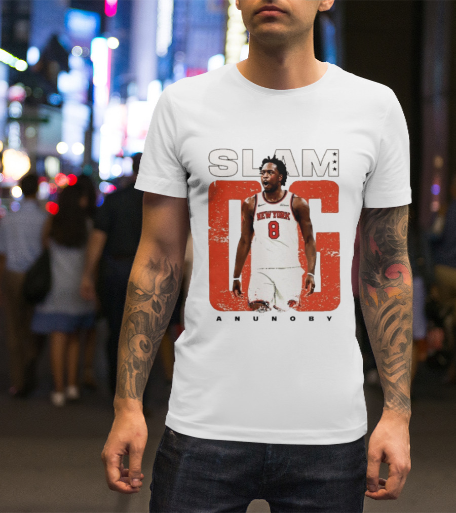 SLAM New York Knicks OG Anunoby NBA Basketball 8 T-Shirt