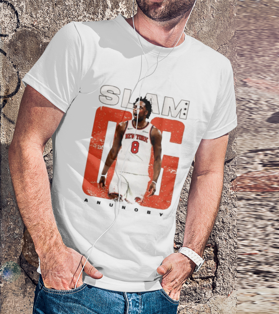 SLAM New York Knicks OG Anunoby NBA Basketball 8 T-Shirt